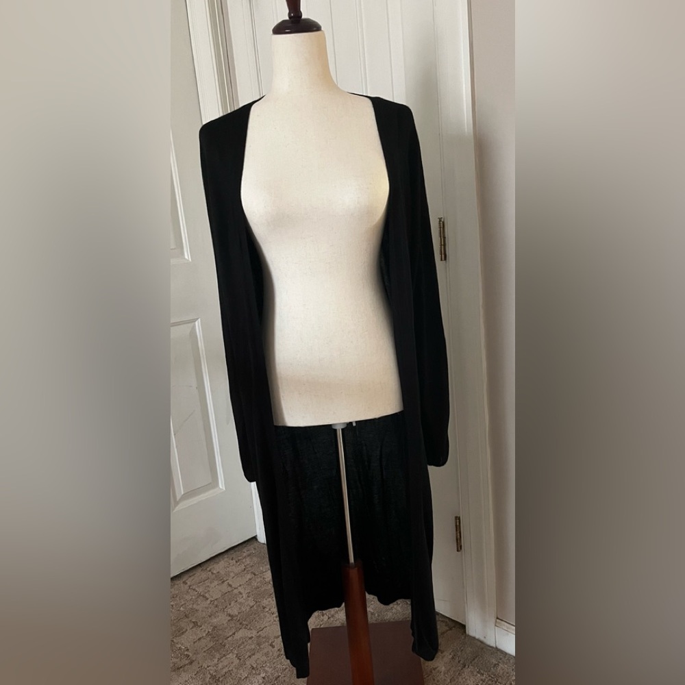 White House Black Market Black open Knit cardigan